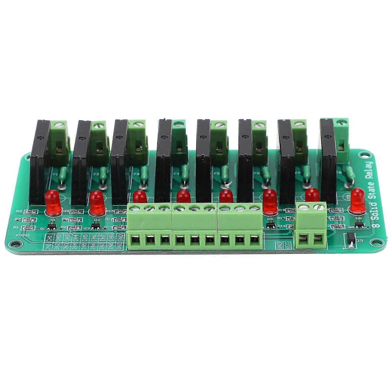 Relay Module 8?Channel Solid State Electronic Component with Resistance Fuse DC 5V Input