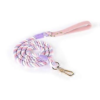 Woven dog leash, 120 cm / 150 cm, colormatched kitten tether rope, running leash compatible with small pets, antiescape.