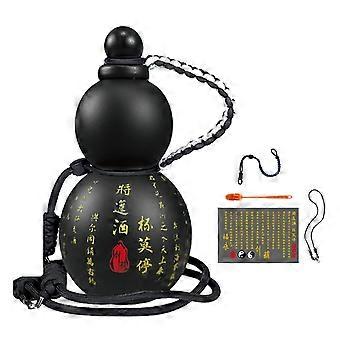 800ML Kalebas Waterfles met Riem Taille Touw Beker Borstel Charme DIY Sticker Lekvrije Tritan Herbruikbare Vintage Chinese Stijl Aap Koning Wukong Drinken