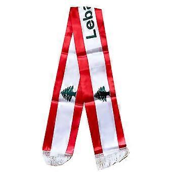 Lebanon Flags Scarf for All Age Lebanon National Flags Sash Holiday Decors Scarf National Flags Tassels Scarf Wedding Props White-pad3