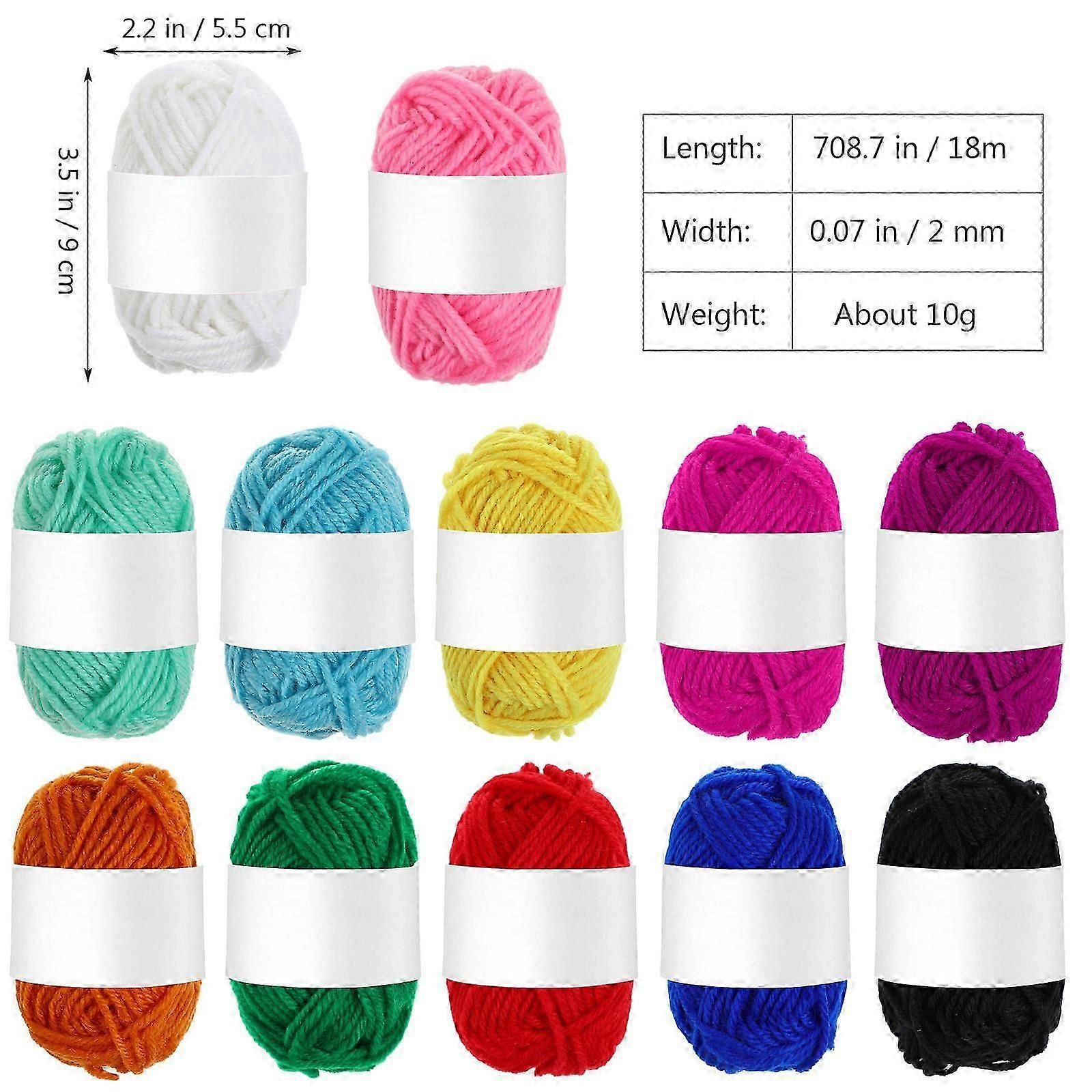 Knitting Yarn Crochet Yarn | Multicolor 12Pcs Pack
