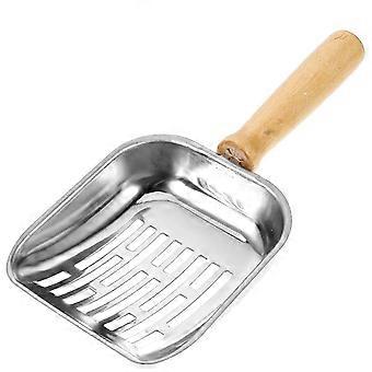 Efficient Litter Sifting Tool Compatible with Cat Owners With Silver Color Long Handle Design 1Set.