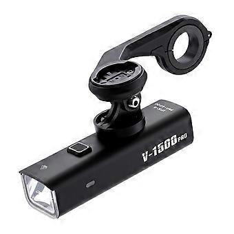 Faro delantero para bicicleta de 1500 lúmenes con soporte para manillar, batería de 4800 mAh, 3 modos de iluminación, resistente al agua IPX6.