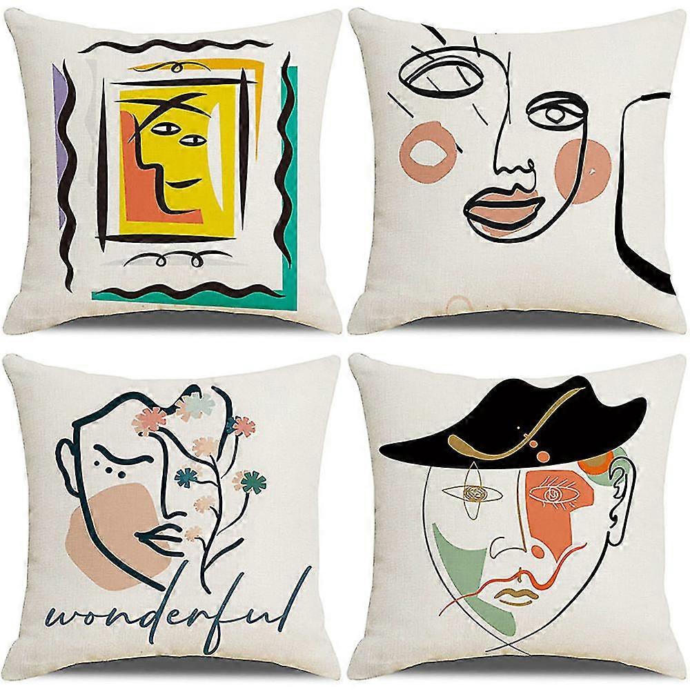 Set de 4 huse perne - 45x45cm - Modern Abstract Pattern