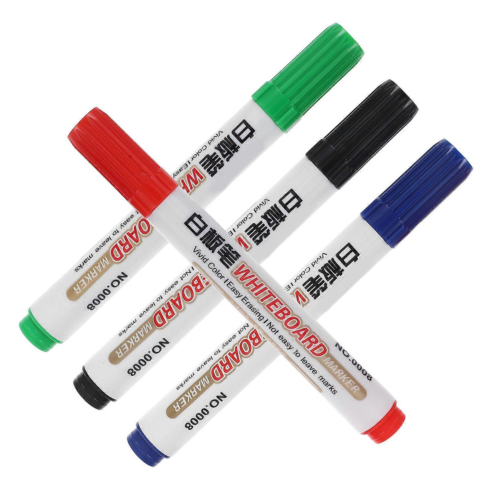 Whiteboard Marker Pens Erasable for Office Use 4Pcs Assorted