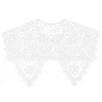 KESYOO Women Shawl Hollow Out Lace Floral Fake Collar for Women Lady Vest Tank Dress Shirt (White)