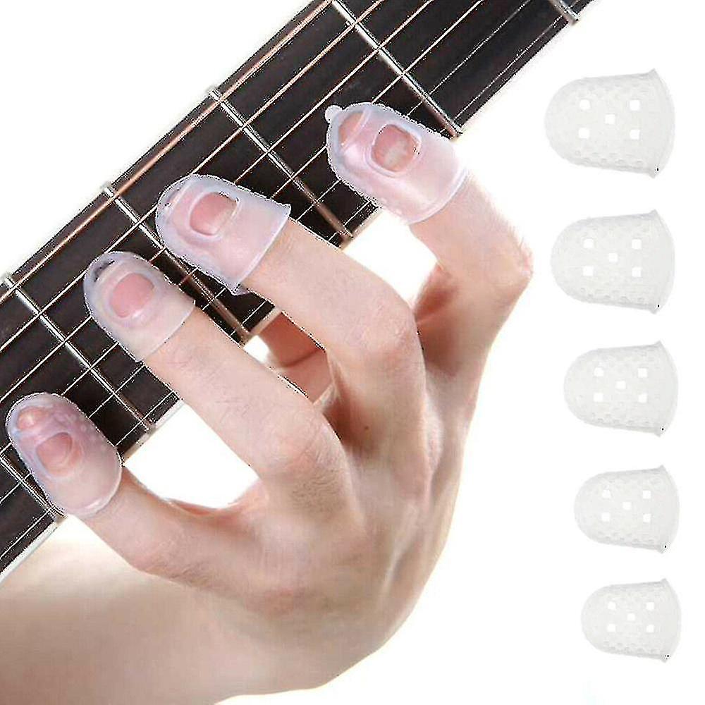 Silicone Finger Tip Guard Protector Thumb Cover Needle Ukelele