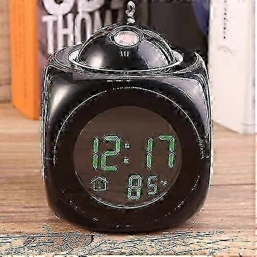 LED Projection Alarm Clock with Temperature Display and Voice Function Delay Alarm Classroom Wall Clock