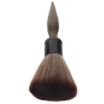 Hairdressing Neck Brush for Barber Use Brown Wood Handle Brush