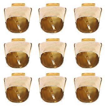 Cow Sheep Bell Accessories in Golden for Pet Collar 10Pcs for DIY