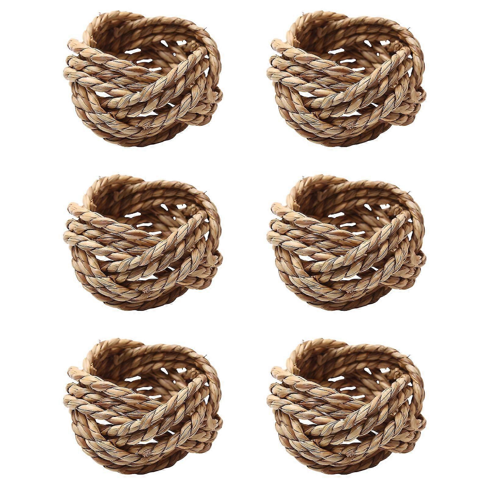 Bamboo Straw Napkin Ring Table Decor Holder