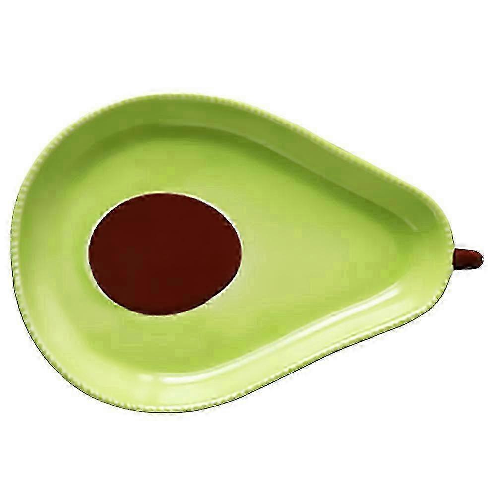 Ceramic Avocado Shaped Serving Dish, Creative Fruit Plate compatible with Home Kitchen, 1 Pack