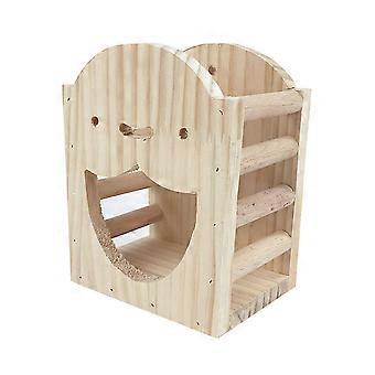 Guinea Pig Feeder Wooden Holder for Storage Cage Inner Hay Rack