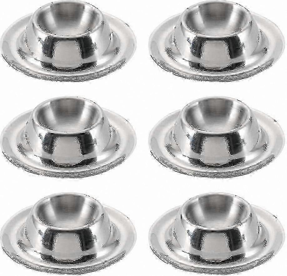 Polished Stainless Steel Stackable Egg Holders Set of 6 Egg Cups