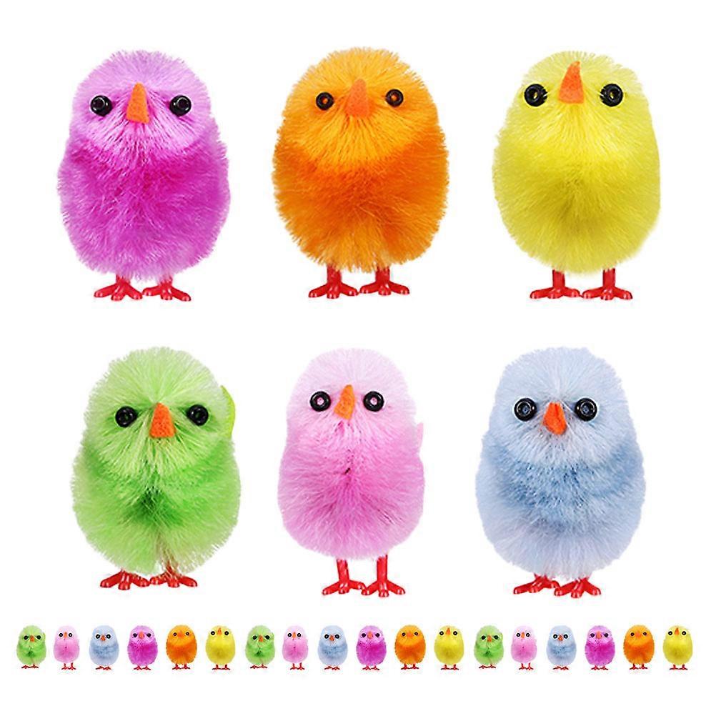 Plush Easter Chick Decoration for Decor 48Pcs Mini Easter Chicks Set