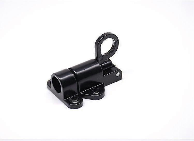 Black 2 pcs Automatic Aluminum Door Latch,Window Security Door Spring Pull Ring,Latch Bolt With Screws