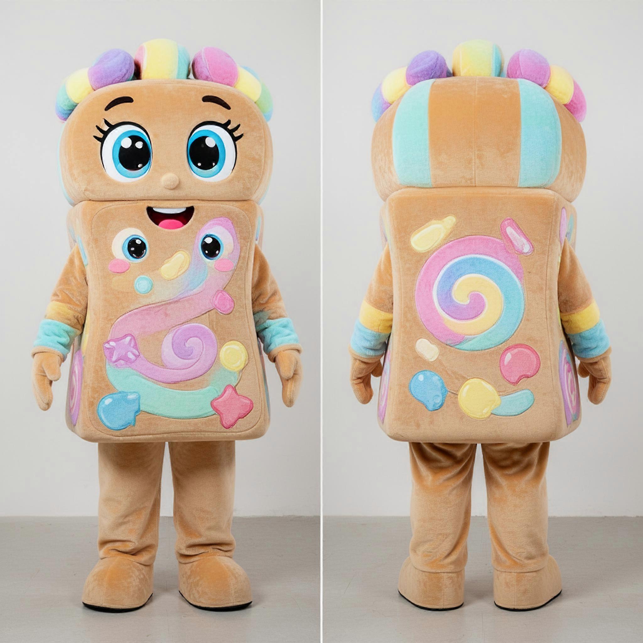 MASTICOT Tan Rounded Candy Box Mascot
