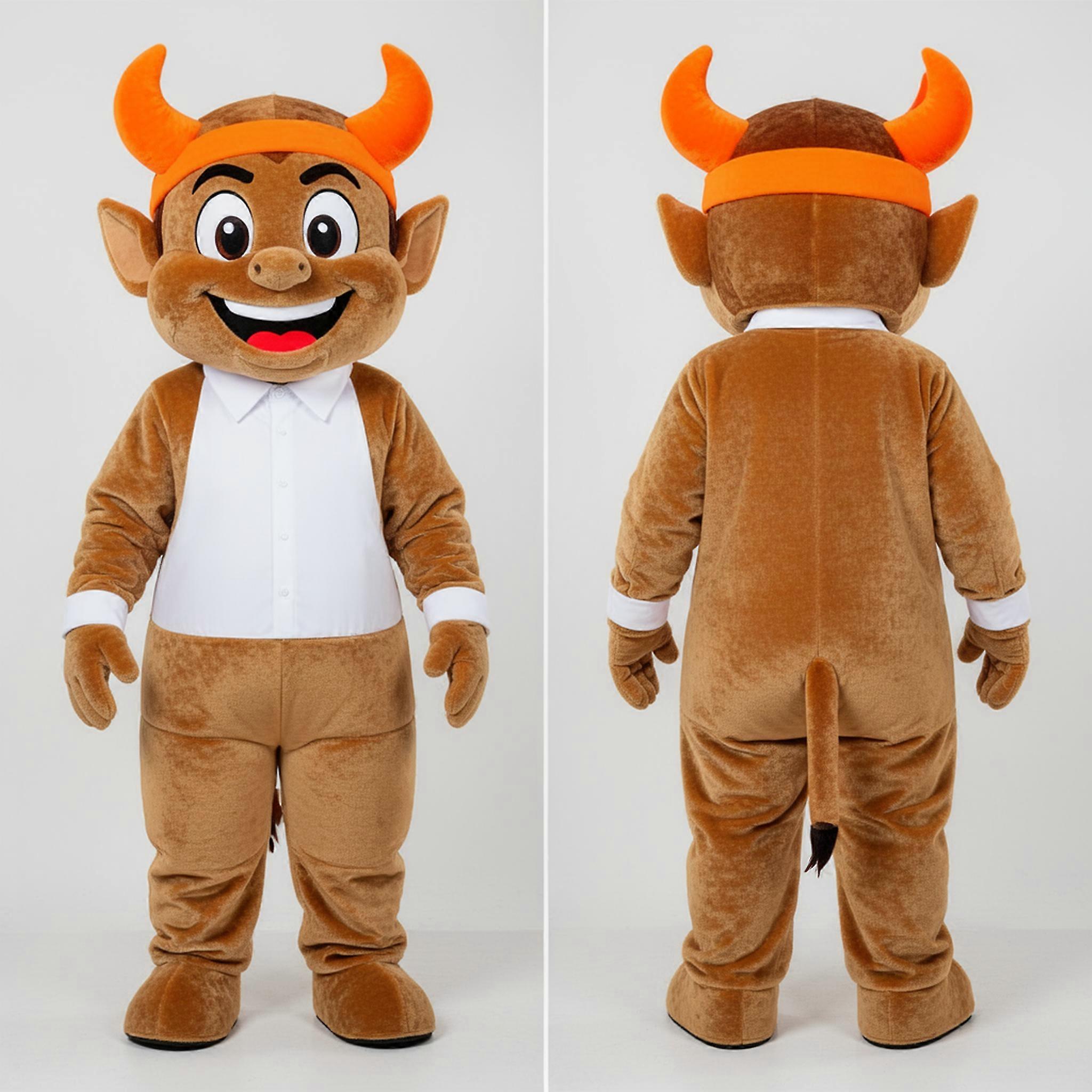 MASTICOT Tan Plush Playful Devil Mascot