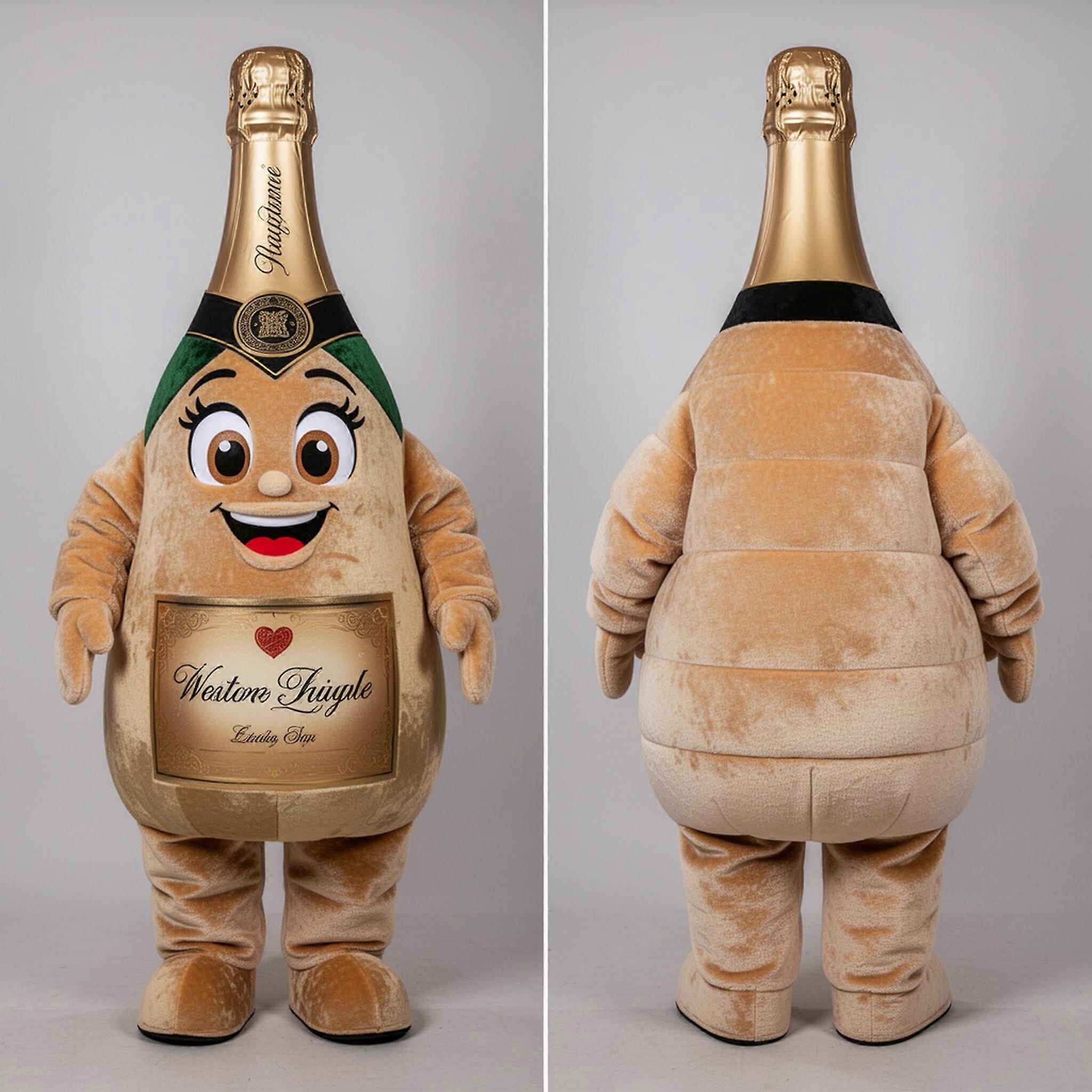 MASTICOT Golden Bubbly Champagne Mascot