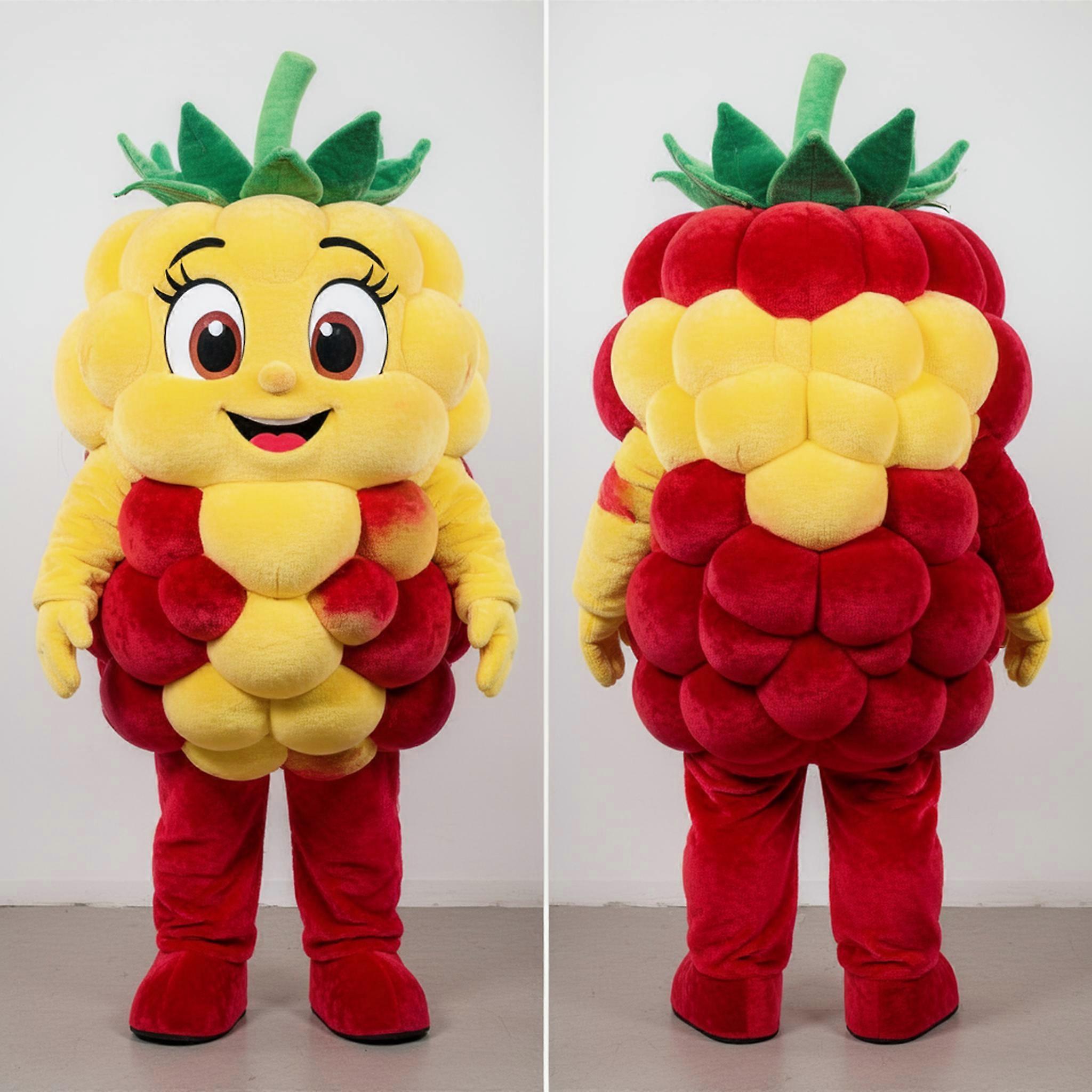 MASTICOT Bright Yellow Velvety Raspberry Mascot