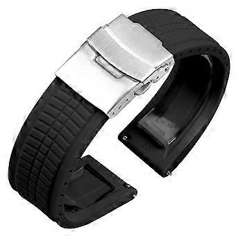 Weiches Silikon-Uhrenarmband 20 mm, 22 mm, 24 mm, universelles, wasserdichtes Sportarmband aus Gummi mit Schnellverschluss für Omega- und Seiko-Uhren