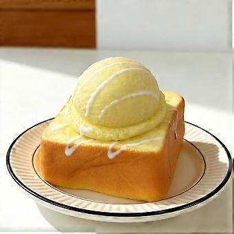 Simulação de torrada, sorvete, pão, macio, descompressão, super lento, brinquedo de pão, modelo de comida, enfeite