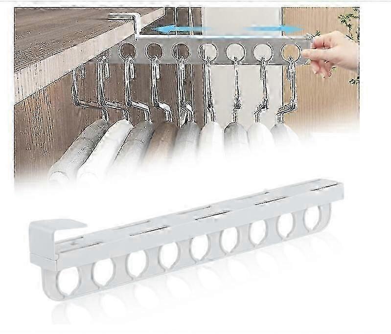 Pull-Out Type Retractable Clothes Rack,2024 Pull Out Closet Rod Without Drilling