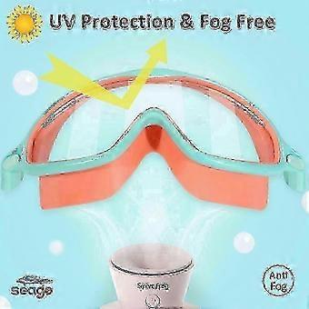 2-Pack Kids Swim Goggles with Anti-Fog, UV Protection, Wide View for Ages 3-14
