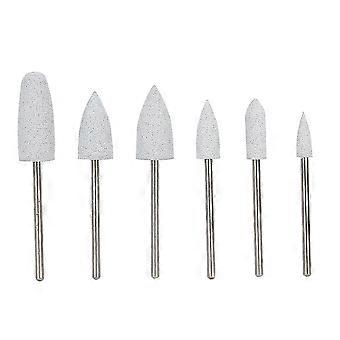 6szt Nail Drill Bit Nail Art Drill Manicure Szlifowanie głowicy Nail Polerowanie Bits Accessory06