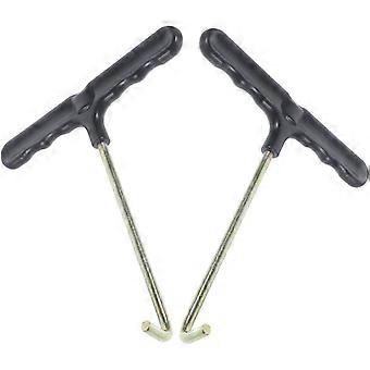Trampoline Spring Pulling and Tensioning Tool Kit, 2-Piece Hook Accessories, Precision Engineered, Plastic Handle, Durable for Trampoline Maintenance