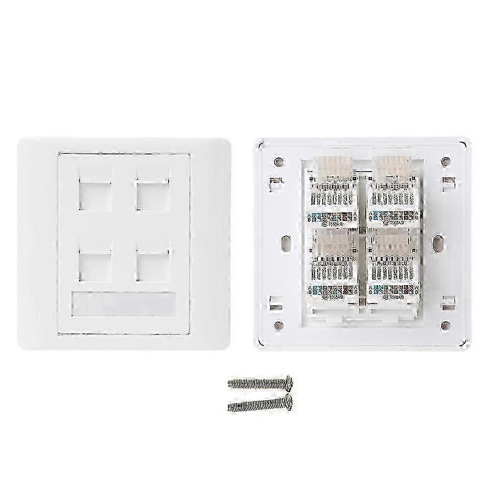 86 Type CAT5E Network Socket Panel with RJ45 Cable Interface Outlet - Computer Connection Module for Home or Office