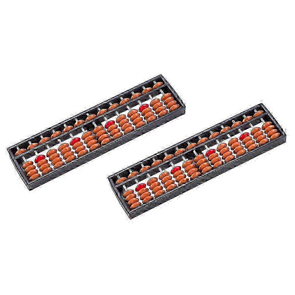 Pack of 2 Portable Multi-Function Small Abacuses, Traditional Arithmetic Tool for Children