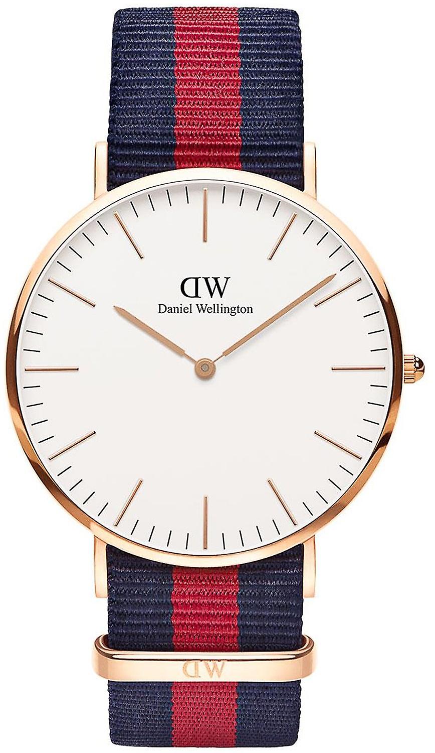 Dw classico oro rosa oxford Giapponese Quartz Analog Man Orologio con Nylon Bracelet DW00100001