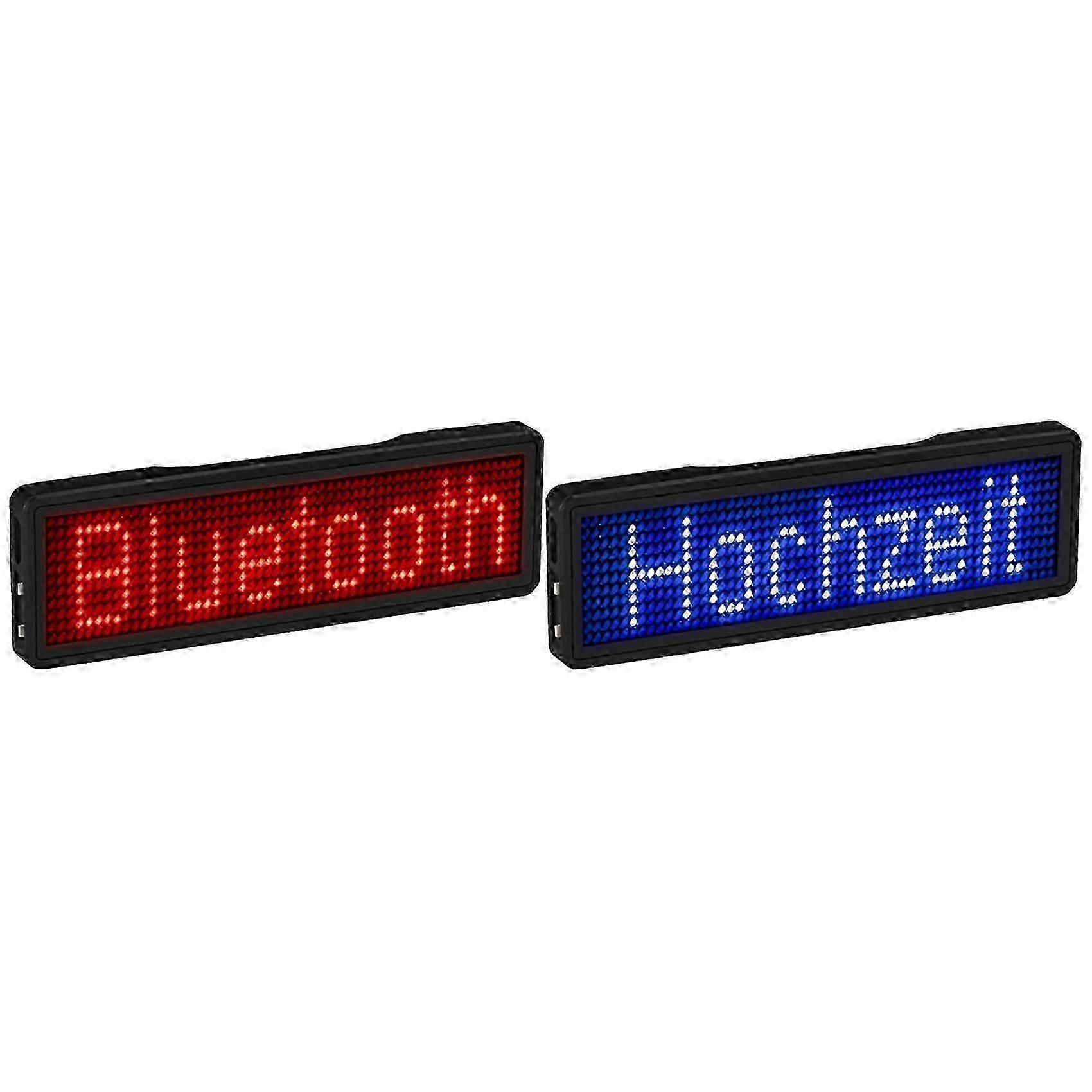 Dual-Font Bluetooth LED Badge Display