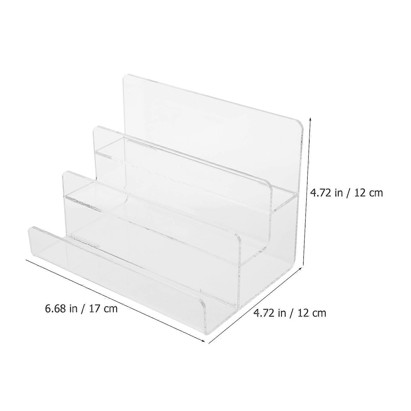 Wallet Stand Acrylic Riser Display Organizer for Desktop with Transparent Material