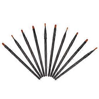 Eye Makeup Brush Wooden Handle for Eyeshadow Application 20Pcs Black