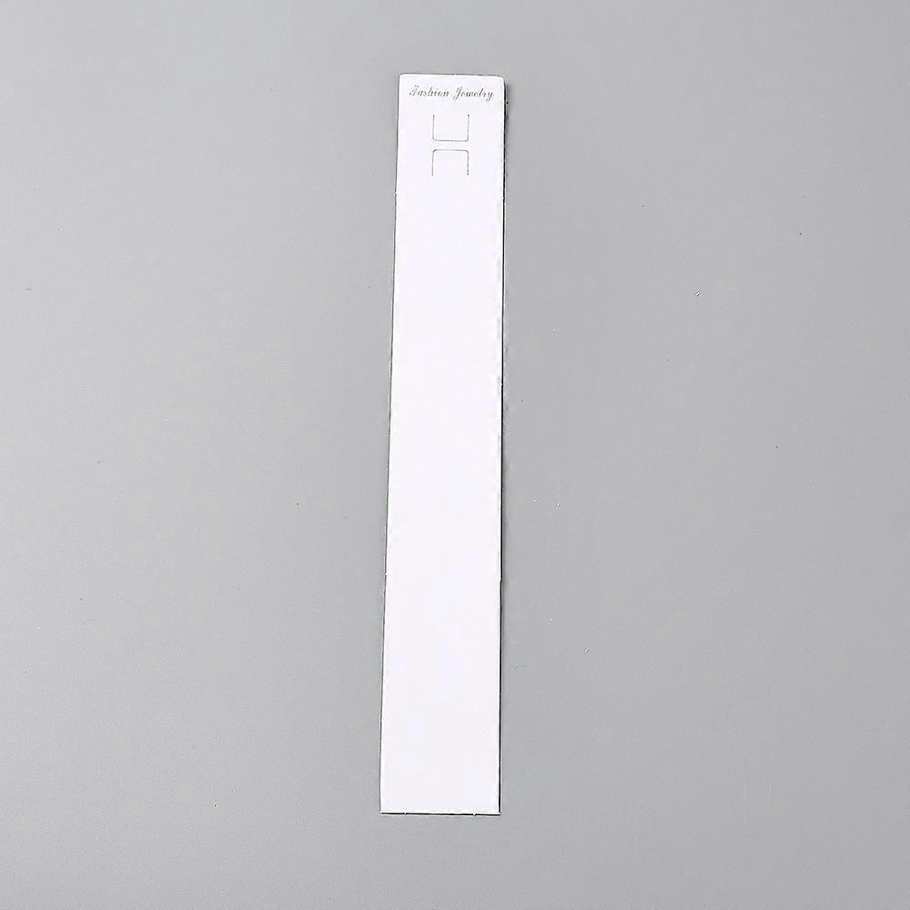 2sets Paper Bracelet Display Cards Rectangle White 21x3x0.05cm 100pcs/set