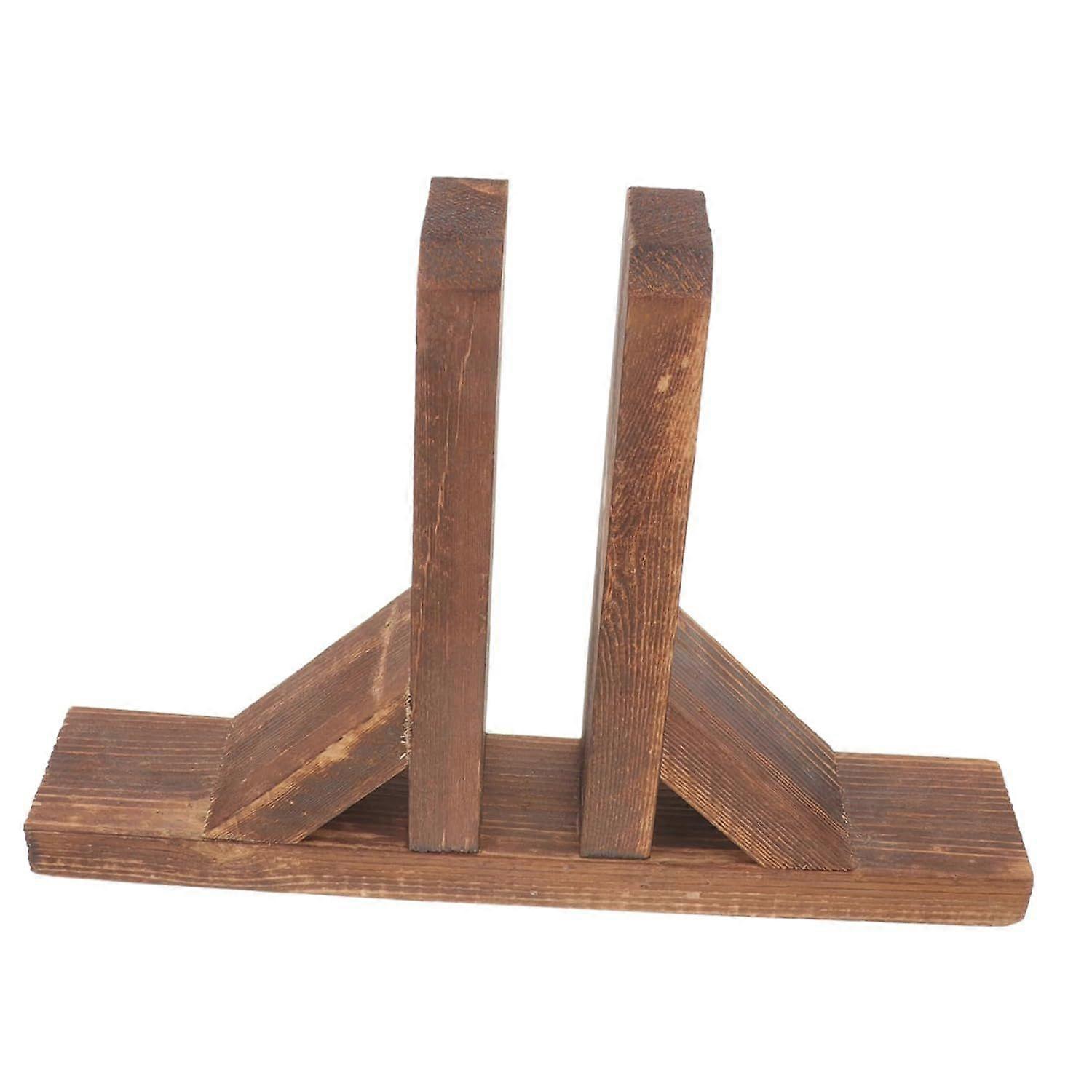 Solid Wood Divider Base Stand, Easy Move Tip-resistant Support