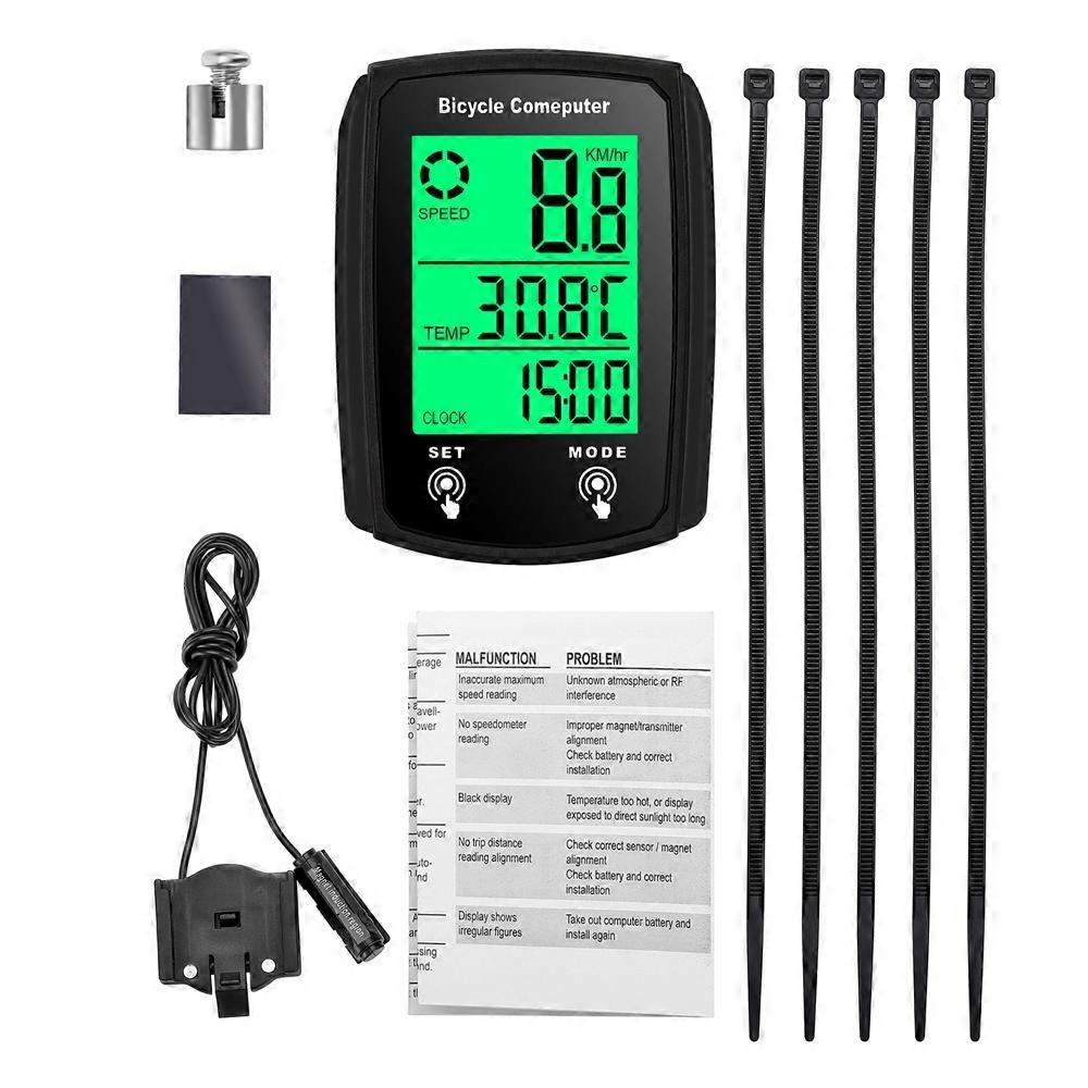 Wired Bike Computer LED Digital Bicycle Speedometer Odometer Touchscreen Cycling Computer