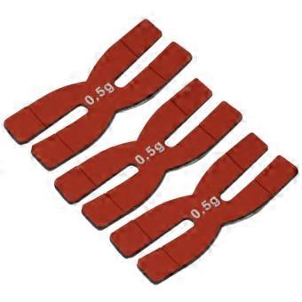 3Pcs 0.5g Racket Head Balance Strips Badminton Racket Weight H-shaped Tennis Racquet Weight Badminton Sports Accessories