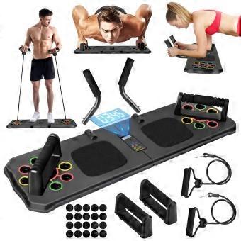 Push-upboard, 24-in-1 opvouwbaar multifunctioneel fitnessapparaat