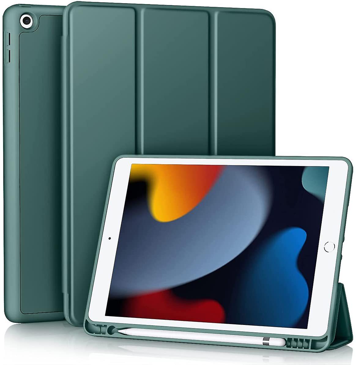 Wekity Case Compatible With Ipad 10.2 Inch 2021/2020 Ipad 9th/8th Generation And 2019 Ipad 7th Generation With Pen Holder, Soft Tpu Back Case