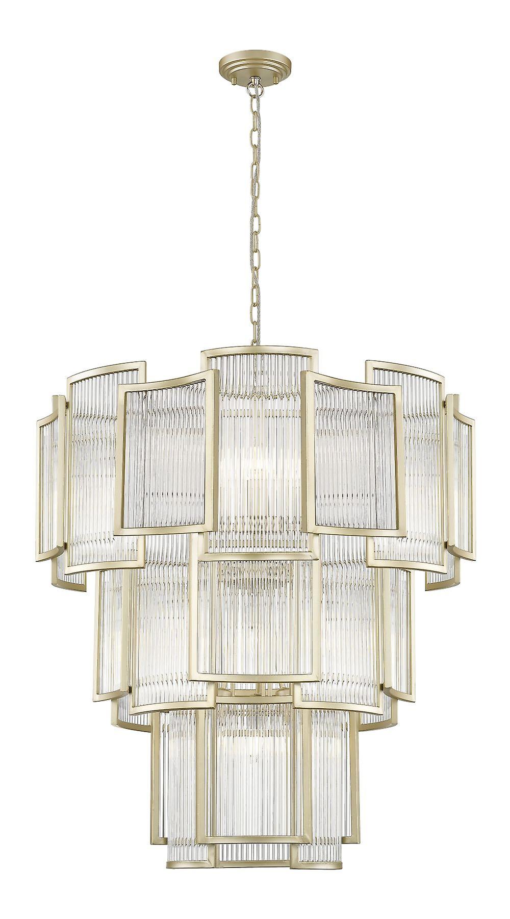 Antigua 13 Light Gold Crystal Pendant Ceiling Light