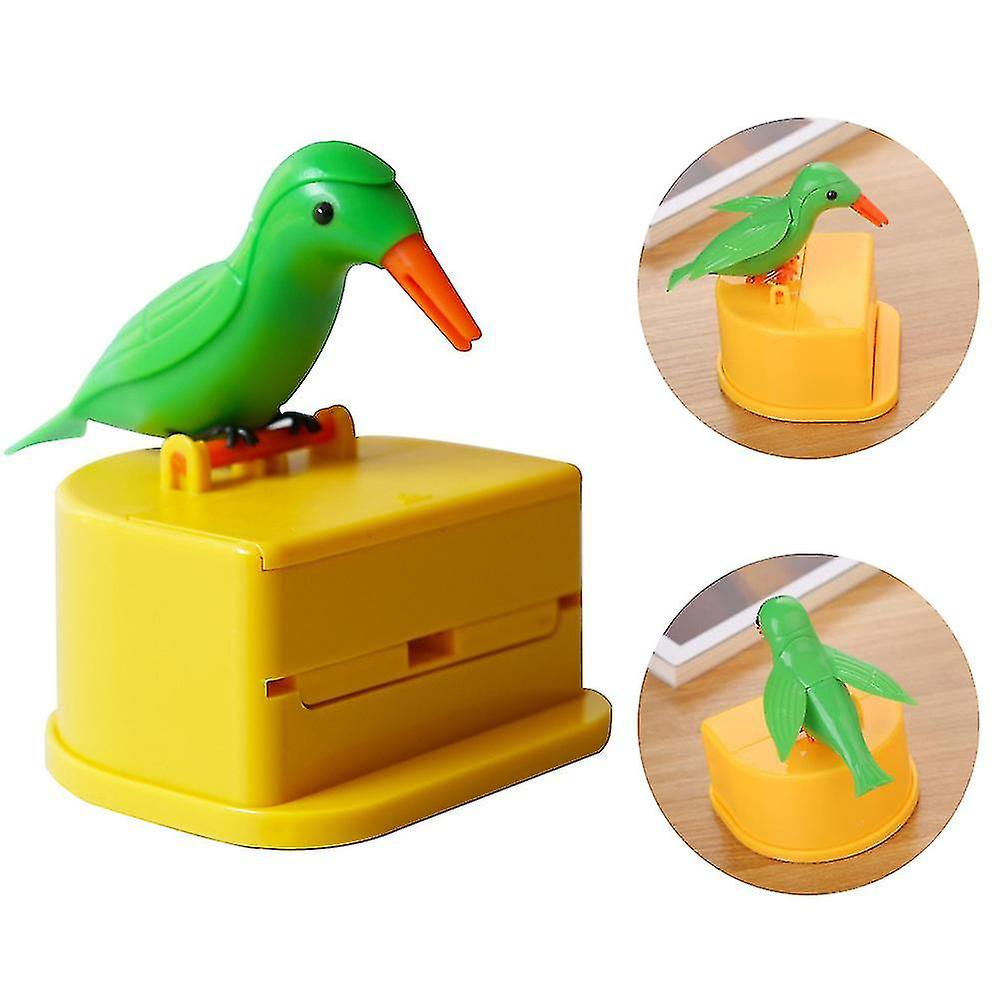 Funny Bird Automatic Toothpick Box Holder Toothpicks Dispenser Home Decor