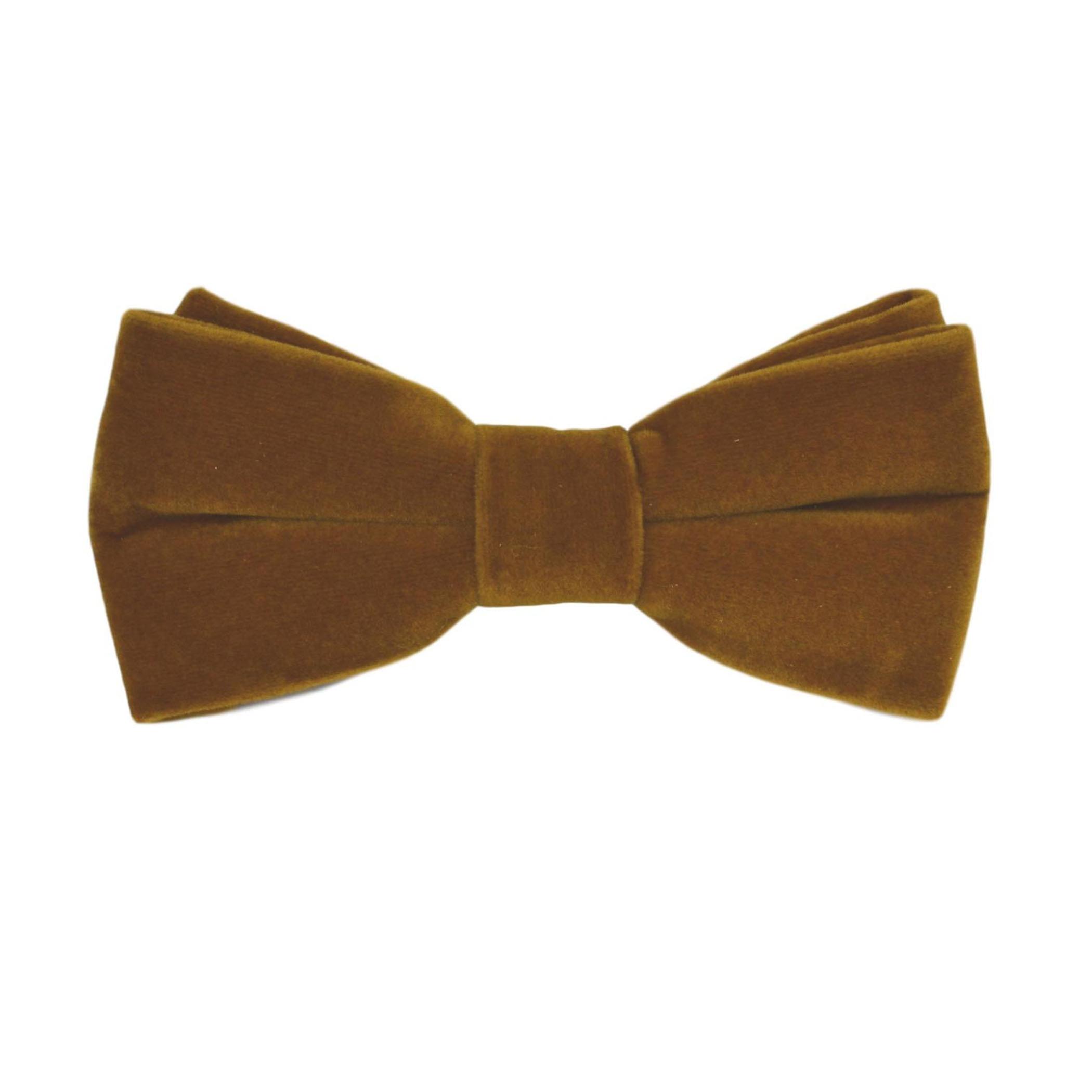 Cider Brown Velvet Bow Tie