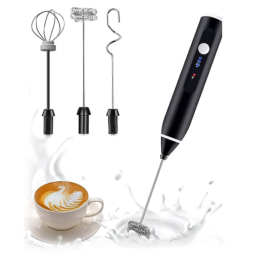 Handheld Electric Whisk Egg Beater USB Rechargeable Coffee Blender Household Milk Shaker Mixer Foam