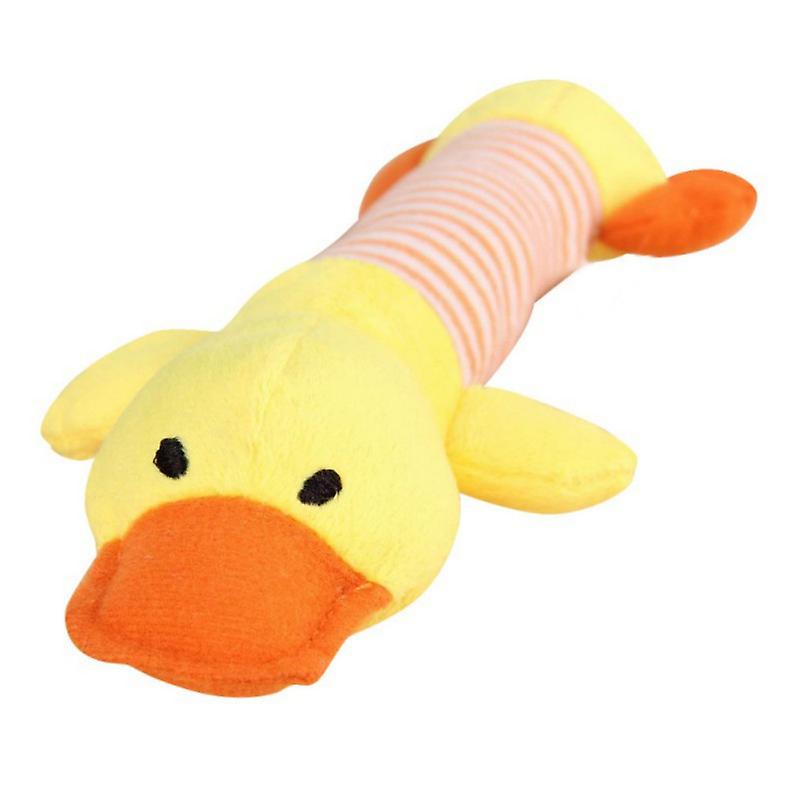 Plush Animals Shapes Squeaky Dog Toy - Pet Removal Boredom Strikes Chew Toys for Small Medium Large Dogs - Duck