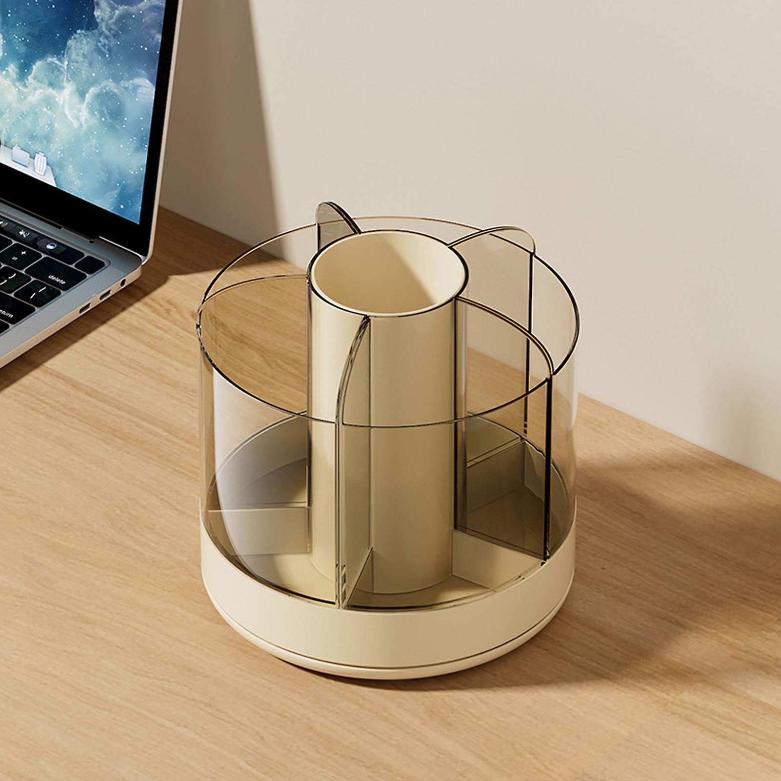 Clear Pen Pencil Pot Holder Rotating Pen Container Desktop for Teachers Parents Home