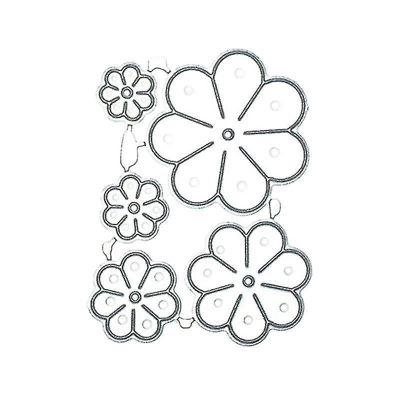 Flowers Metal Cutting Dies Stencil Diy Scrapbooking Album Paper Card Template Mold Embossing Craft D