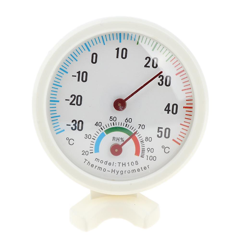 Round Mini Indoor Analog Temperature Humidity Meter Thermometer Hygrometer